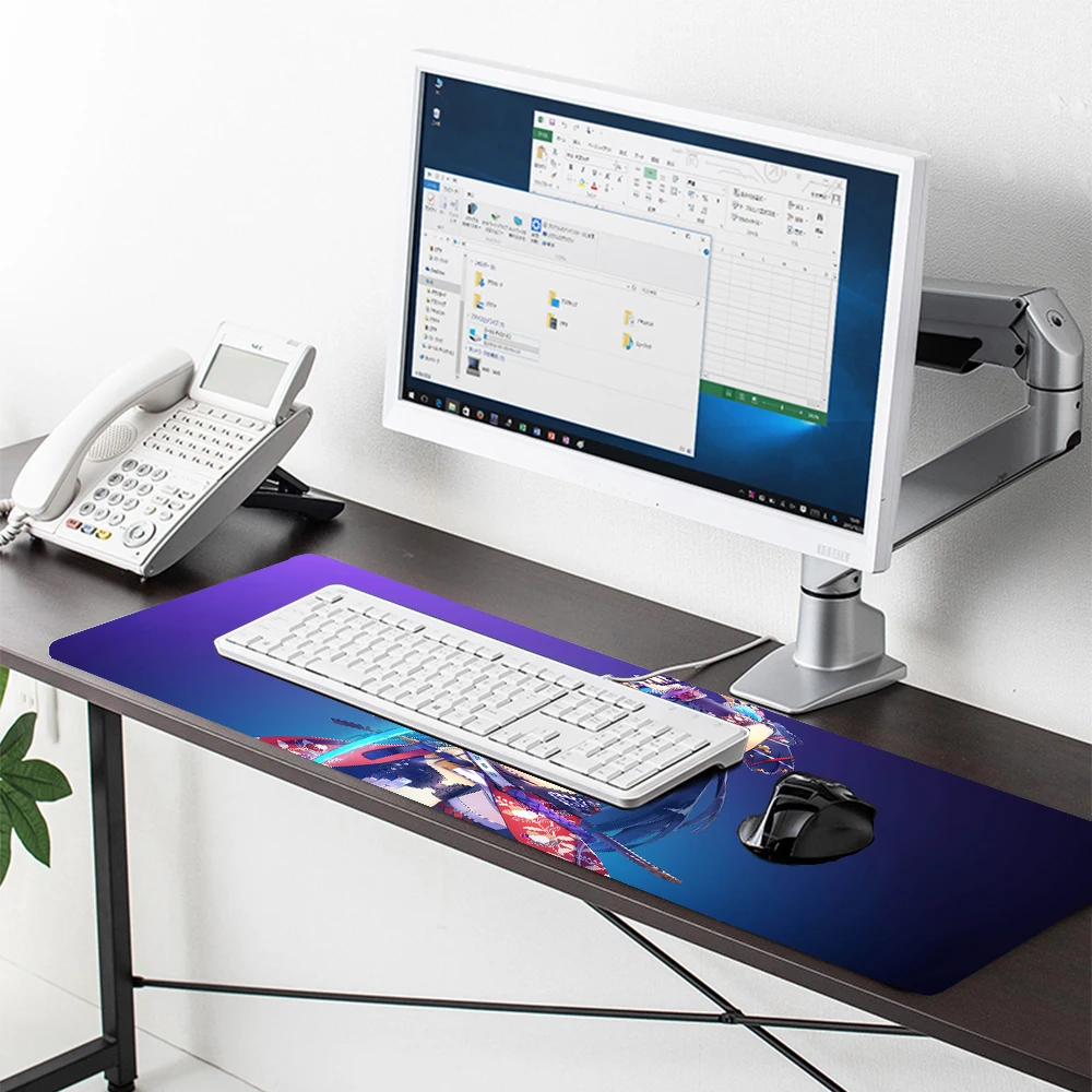 Katana Girl Anime Large Gaming Mouse Pad Computer Table Mousepad Locking Edge Rubber Gamer Big Desk Mat For Warcraft Dota Lol Mouse Pads Aliexpress