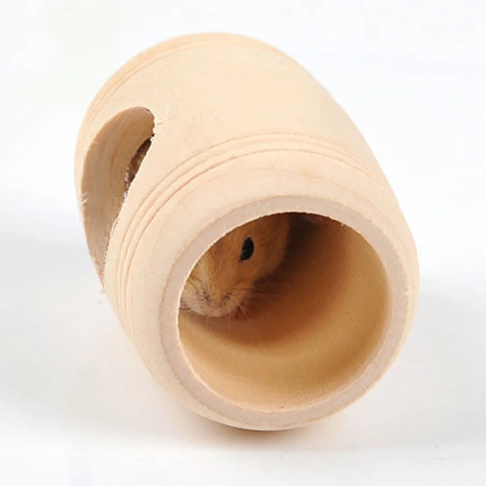 Цилиндрическая деревянная цилиндрическая трубка для домашних животных, хомяков, мышей, забавный стиль игры