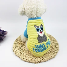 Новая одежда для собак легкая стирка дышащие трусики для собак одежда жилет Лето Весна Одежда для щенков футболка для собак