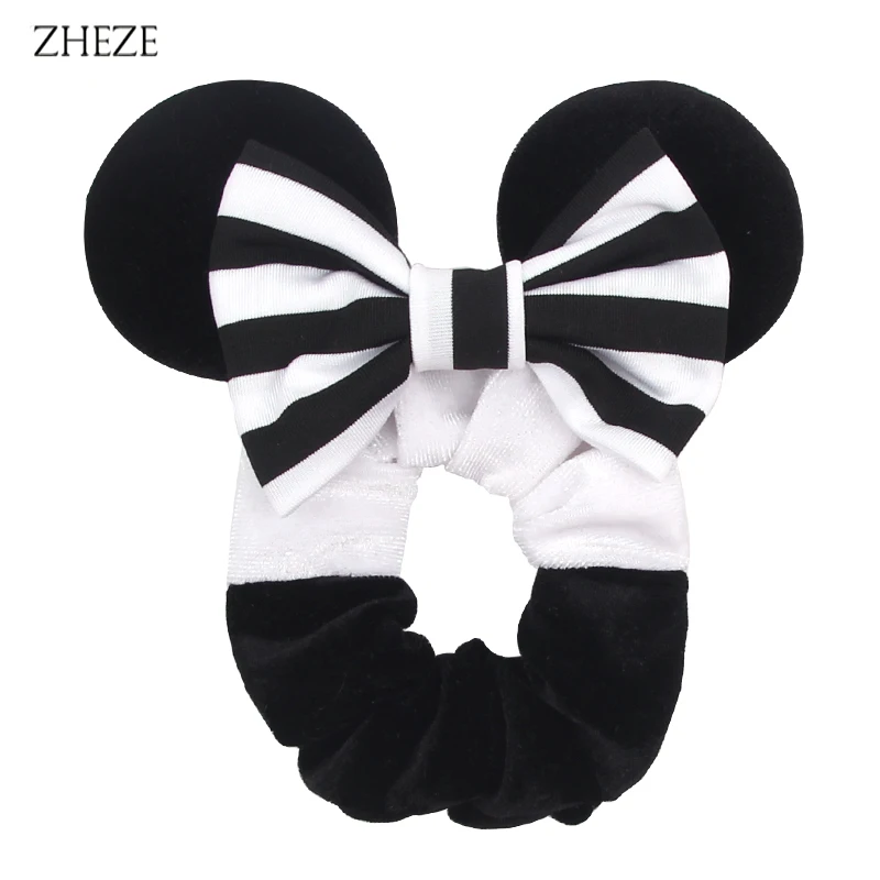 Bandeau Halloween Oreilles De Souris Avec Paillettes - Accessoire Cheveux Femmes/filles | Cornes Diable, Nœud Violet, Cristal