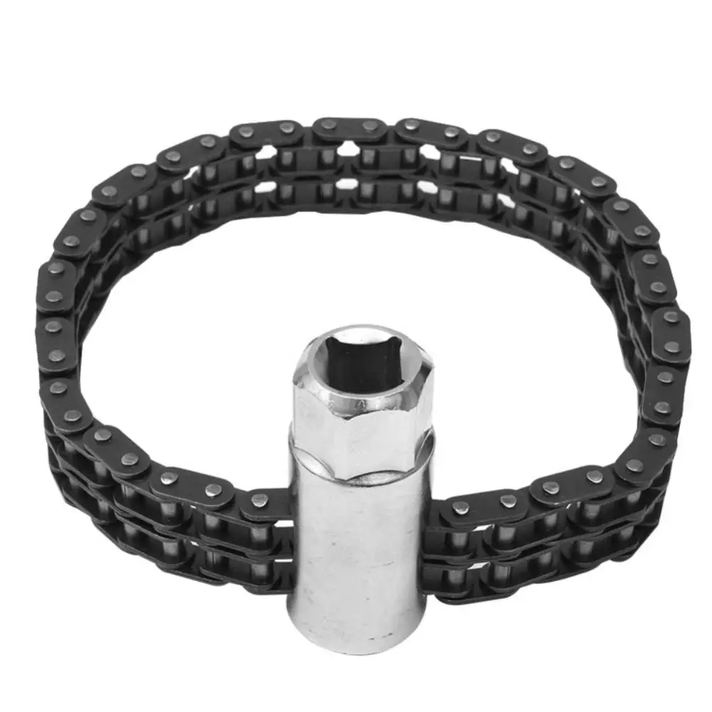 

Car Truck Vehicle Metal Key Double Chain Type Oil Filter Socket Wrench
