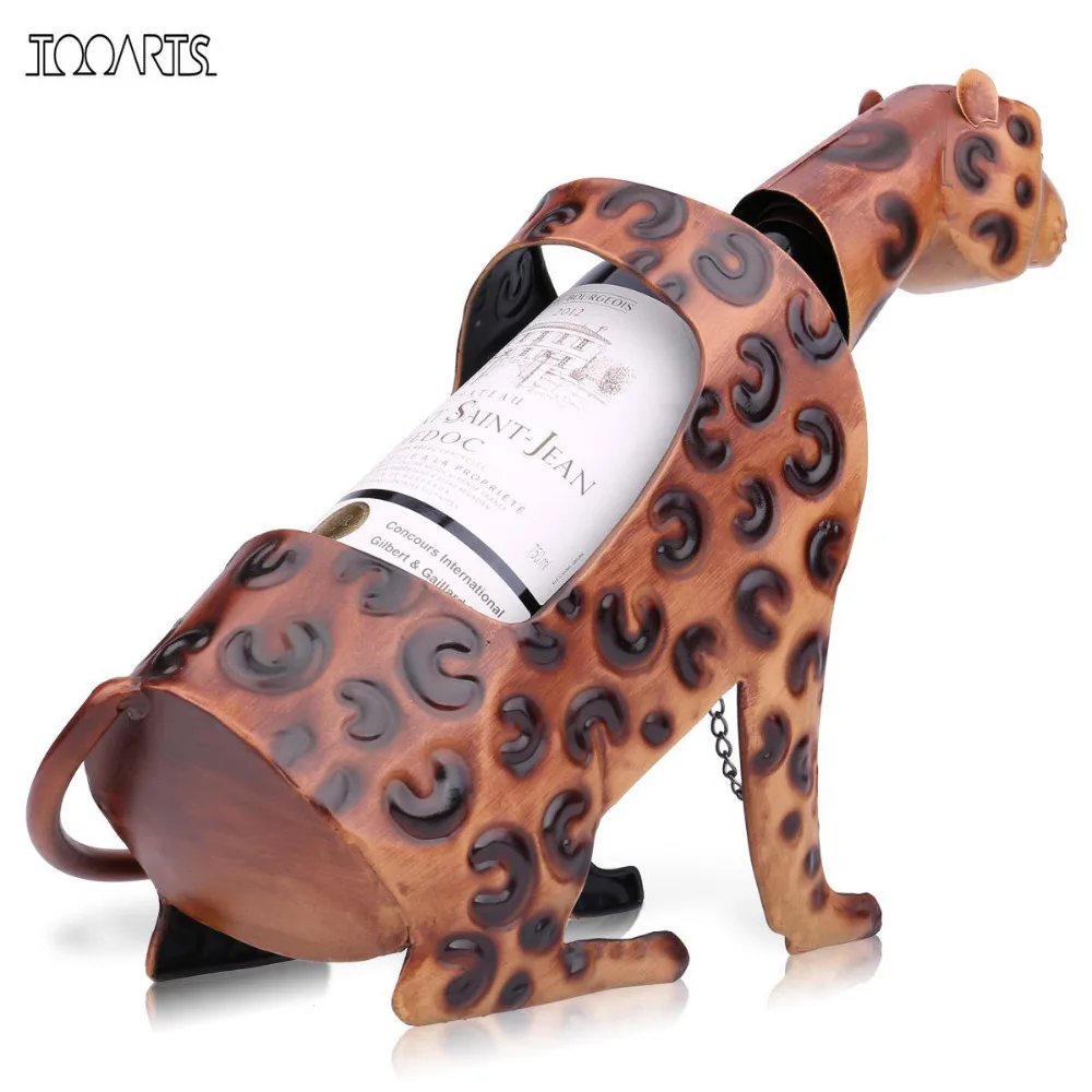 

Leopard Wine Shelf Leopard Wine shelf Metal Sculpture Practical sculpture Home decoration Interior decoration Crafts
