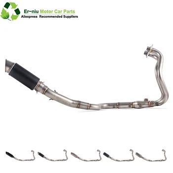 

Motorcycle Full Exhaust System Slip On For kawasaki Ninja 250 250R 300 Ninja250 ninja300 Middle Pipe 2013-2017