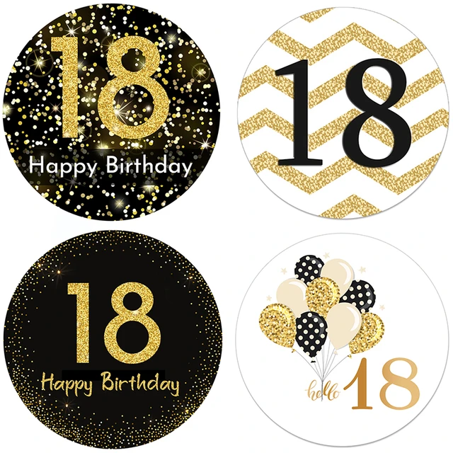 Number 18 - 18th Birthday Gift - Sticker