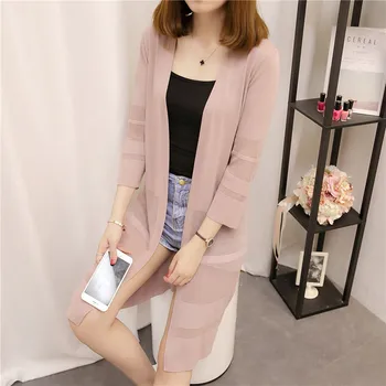 

Poncho Cardigan Feminino Jumper 35 New Summer Dress Korean Cultivating Seven Point Sleeve Cardigan Sweater Hollow Shawl F1832