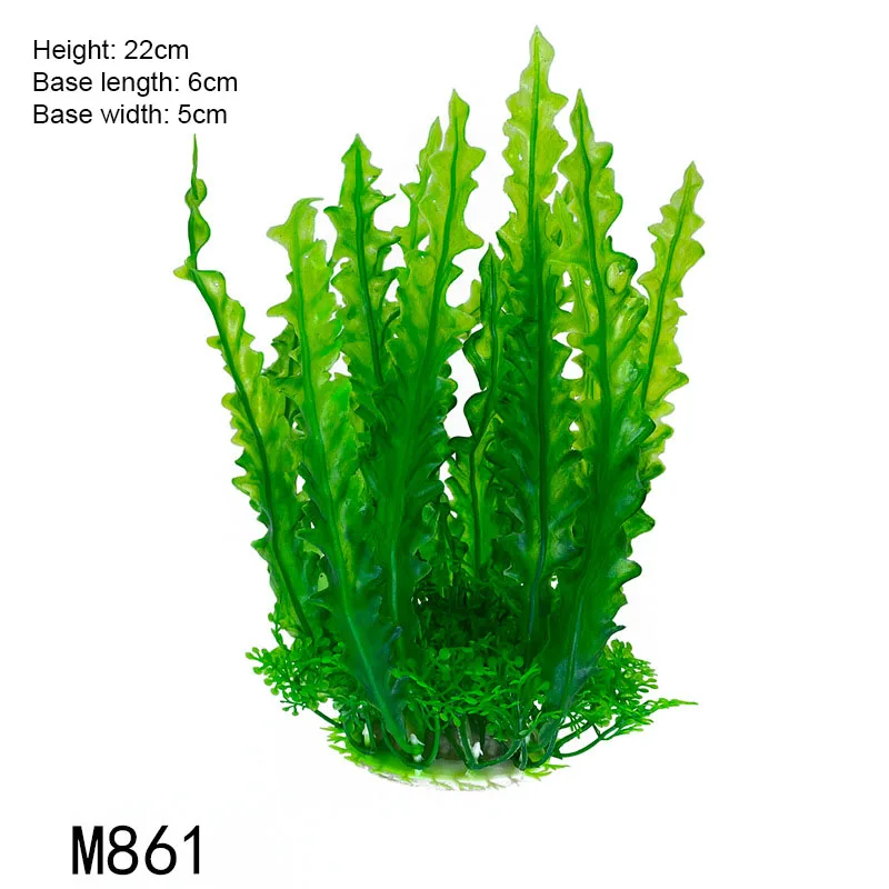 Vibrant Underwater Landscape Decoration - Green & Purple Aquatic Plants and Flowers
