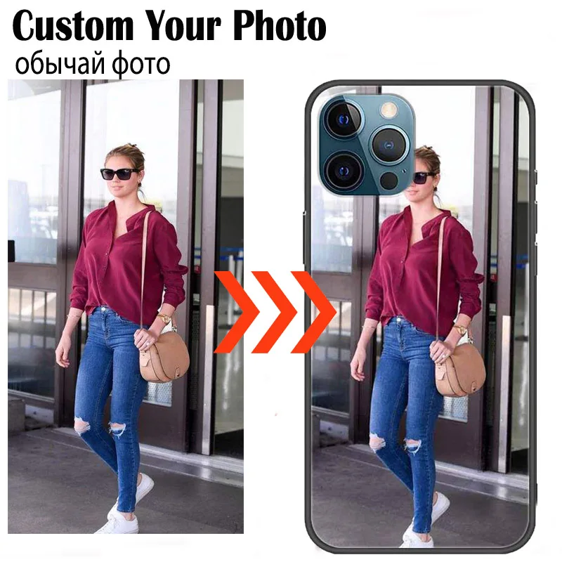 Customized Photos Glass Phone Cases - DIY Personalized Picture Soft Cover