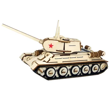 

Hot Simulation Tank Woodcraft Construction Kit 3D Wooden Model Puzzle for Kids Adult CNT 66