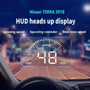 

Car Head up display Windshield Speed Projector Security Alarm Water temp Overspeed RPM Voltage fit for Nissan TERRA 2018
