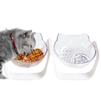 

Non-slip Cat Bowls Double Bowls With Raised Stand Pet Food&Water Bowls For Cats Dogs Feeders Pet Products Cat Bowl