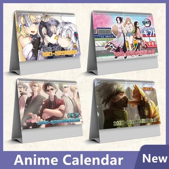 New Anmie Tokyo Ghoul Mini Desk Calendar 2021 2022 Demon Slayer, One Piece Kawaii Calendars Fans Gift 1