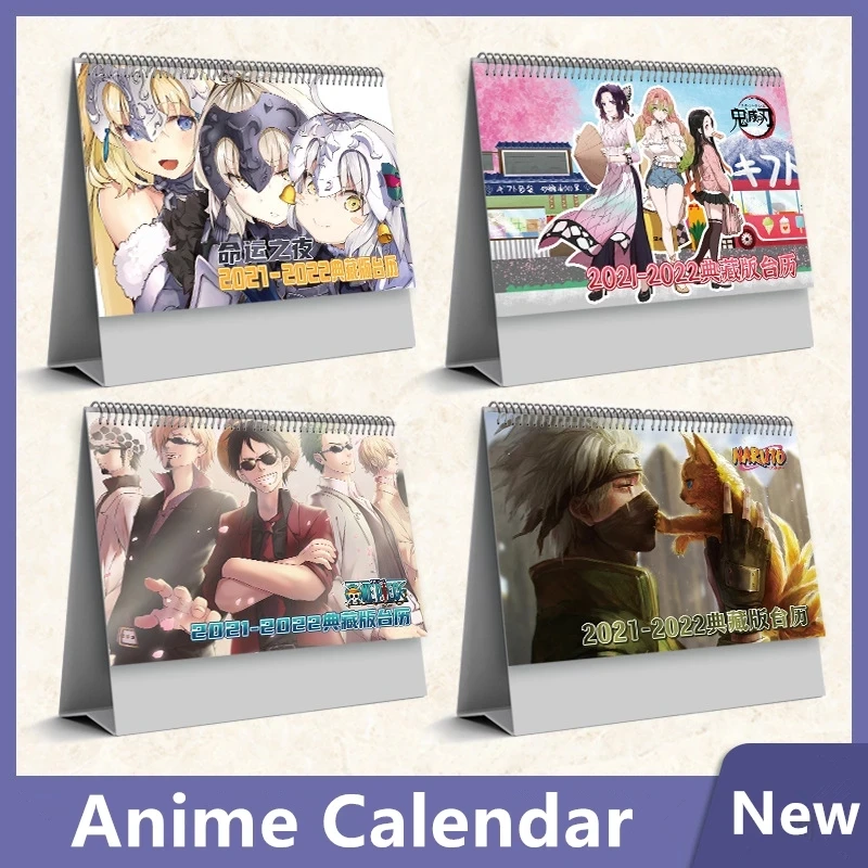 New Anmie Tokyo Ghoul Mini Desk Calendar 21 22 Demon Slayer One Piece Kawaii Calendars Fans Gift Calendar Aliexpress