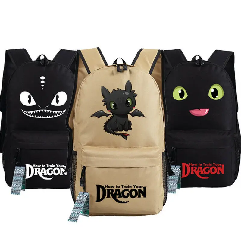 

New How to Train your Dragon Backpack Unisex School Book Bag Game Rucksack Gift 16Colors Fashion A1578