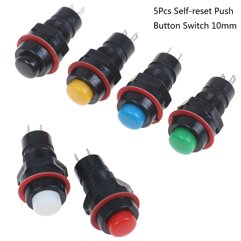 6pcs self-reset  Push Button Switch 10mm Self Return Momentary Push Button Switch DS-213