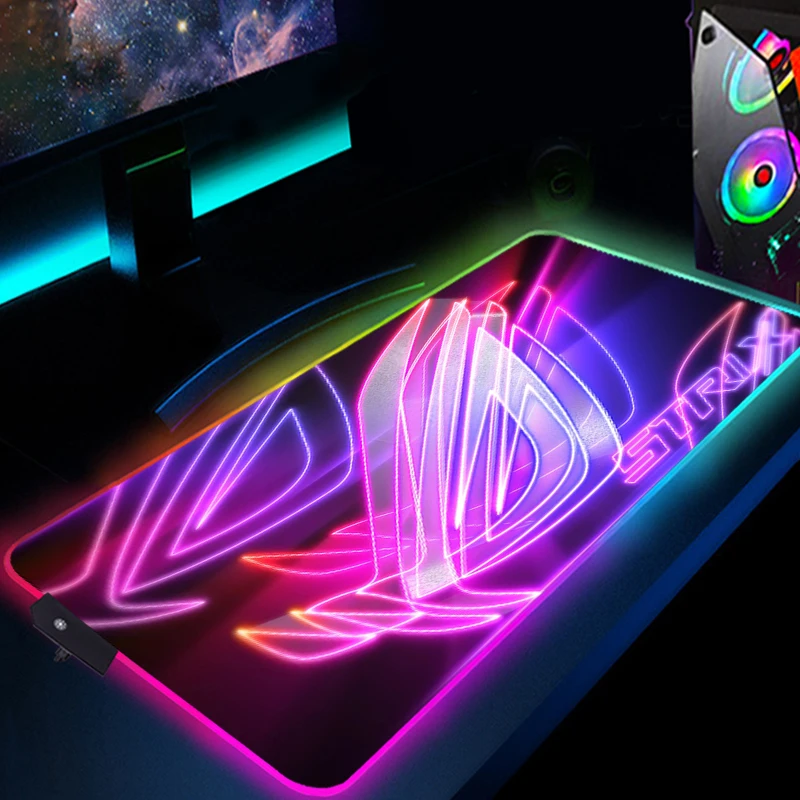 

Игровой коврик для мыши 900x400, компьютерный коврик для мыши Rgb, большой игровой коврик для мыши ROG ASUS, Настольный коврик xxl, игровой коврик для клавиатуры для ПК, настольного компьютера, «сделай сам»