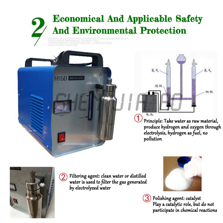 H160 High Power 110/220V Acrylic Flame Polish Machine Polishing Machine Word Cry