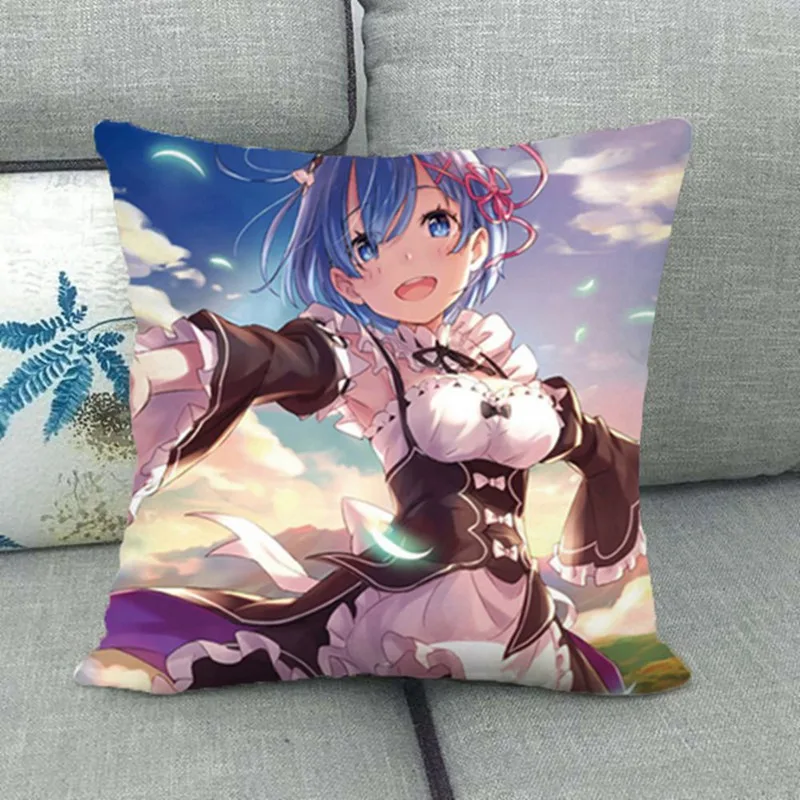 Hot Anime Re Life In A Different World From Zero Decorative Pillow Case Pillow Cover 45*45cm 3D Pattern Pillowcase Cover