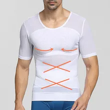 Утягивающие футболки мужской корсет гинекомастия Управление талии кроссовки корректирующий корсет для похудения мужские Шейперы Корректирующее белье