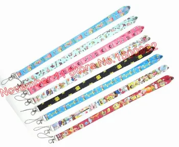 

Lot 50pcs mixed cartoon Lanyard ID Badge Holders Mobile Neck Keychains For Party Gifts WQ-200