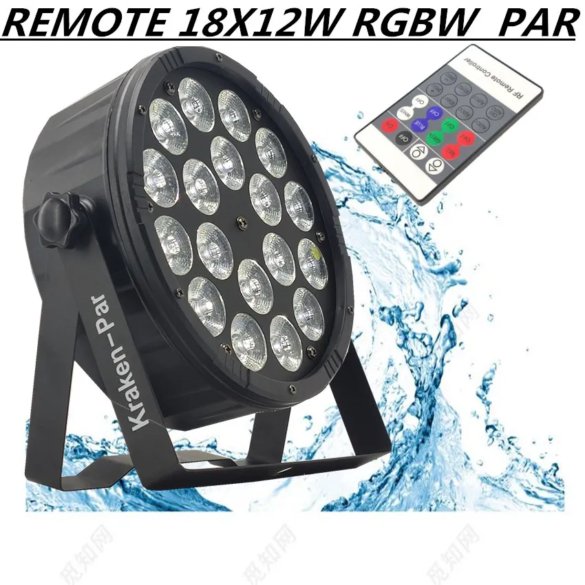 

Remote par 18X12W led Par light RGBW par led stage dmx512 disco light professional stage dj equipment