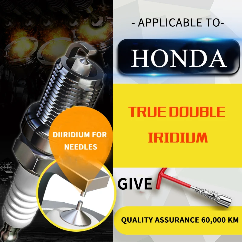 1Pcs / for Honda Spirior (CU1/CU2) [ 2010-2014] 2.0L 2.4L Car candle Iridium platinum Spark plug |