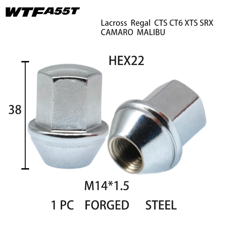 WHEEL LUG NUT FORGED for BUICK Ecore Envision Lacross Regal CADILLAC ATS CT4 STS CTS CT6 XTS SRX CAMARO MALIBU