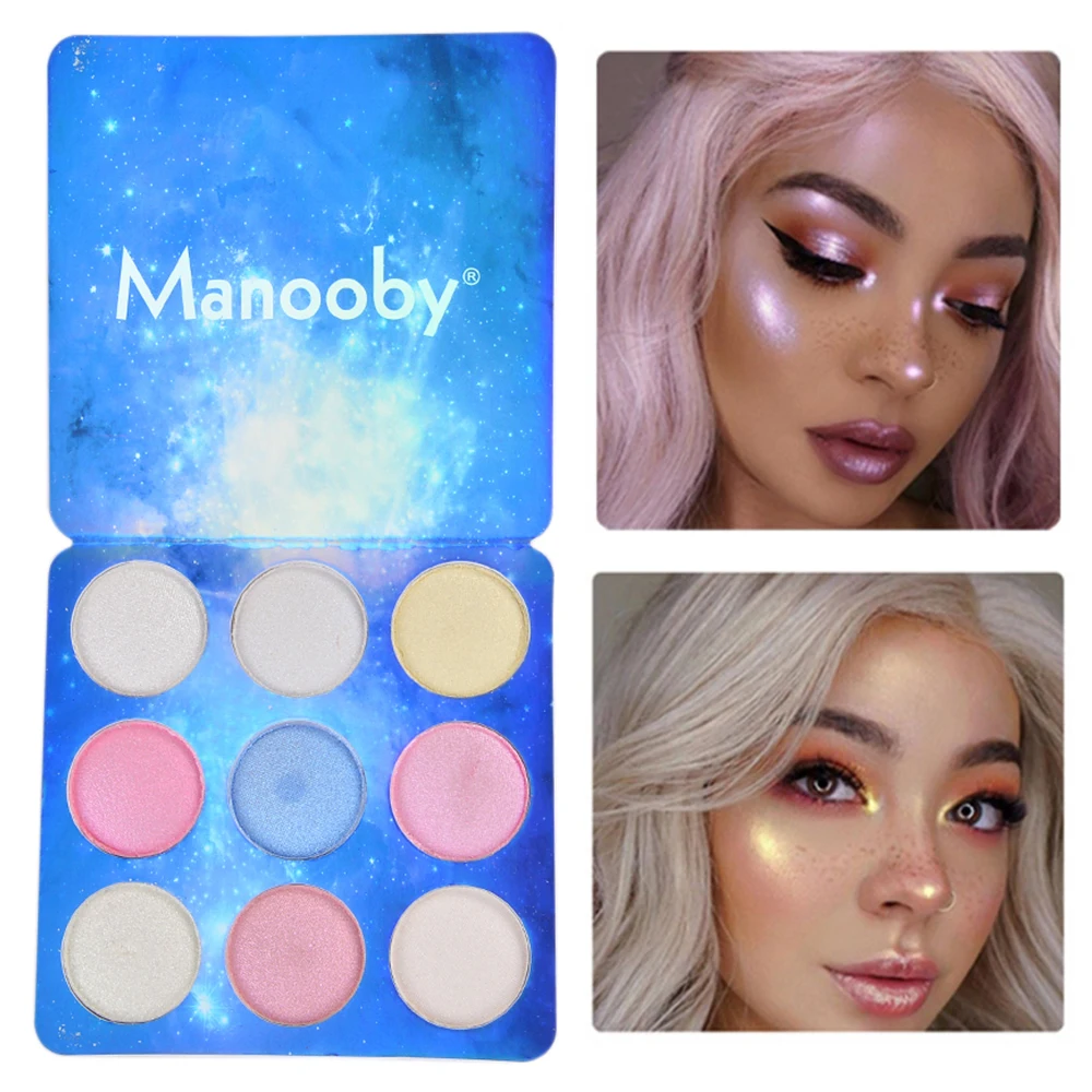 

Manooby hight Powder Palette Eye shadow Waterproof Face Lips Highly Pigmented Cosmetic Long-lasting Brighten Easy to wear