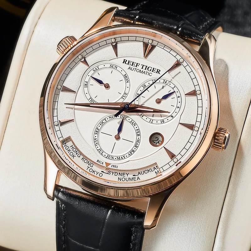 Часы мужские механические водонепроницаемые с кожаным ремешком|watch automatic|watch