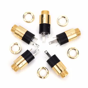 

5pcs 3.5MM PJ-392 Stereo Female Socket Jack With Screw 3.5 Audio Video Headphone Connector PJ392 GOLD/SILVER PLATED