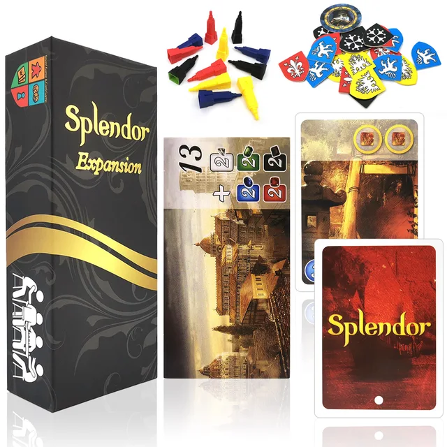 English & Spanish Splendor Board Game for home party kids adult city expansion Financing Investment training playing card games 6