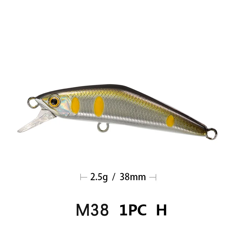 Heavy Minnow Sea Fishing Lures Wobblers Lucky Pilker Lures For Fishing 38mm 2.5g Joins Crankbait Jerkbait 3*Tackle Hook Bait