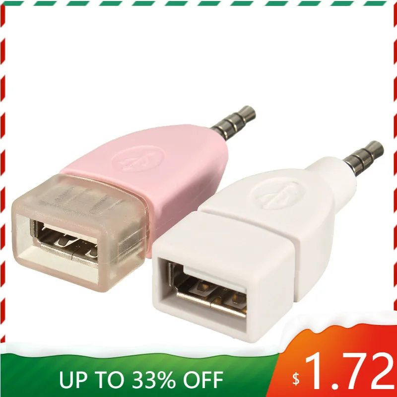 Universal 3.5mm AUX Jack Audio Plug To USB 2.0mm Converter Aux Cable Cord For Car MP3 Speaker U Disk Flash Drive Adapter | Автомобили и