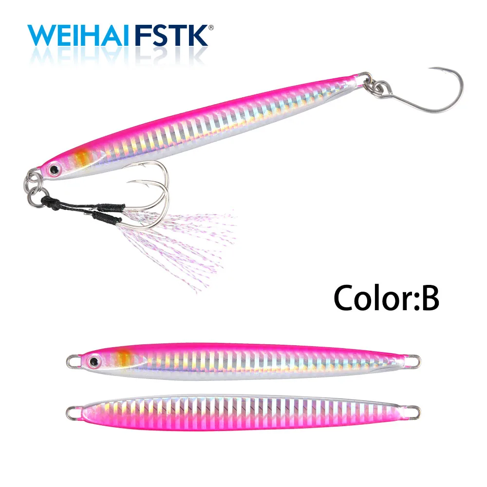 WEIHAI FSTK スーパースリムロングメタルキャスティングジグ 20