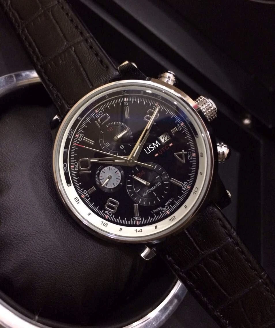 

LISM Designer SS Automatic Movement Men Watch Luxury Brand Leather Sports Watches Mechanical self wind Mens AAA Wristwatches