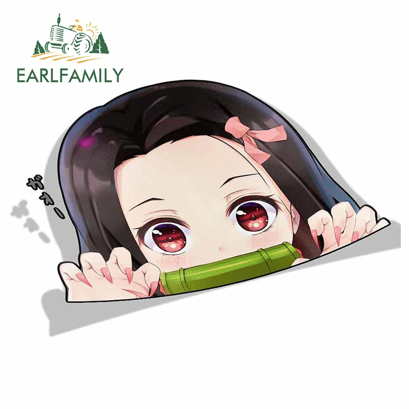 Car-Sticker Windshield Trunk Demon Slayer Big-Head Anime Vinyl EARLFAMILY Nezuko Kamado