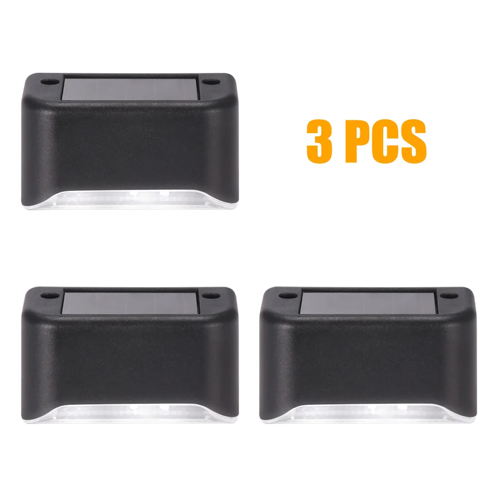 Solar Powered Wall Light Sconce Lamp Landscape Waterproof For Stair Courtyard,Outdoor Paths, Yards, Fences 3PCS/10PCS - Испускаемый цвет: 3PCS
