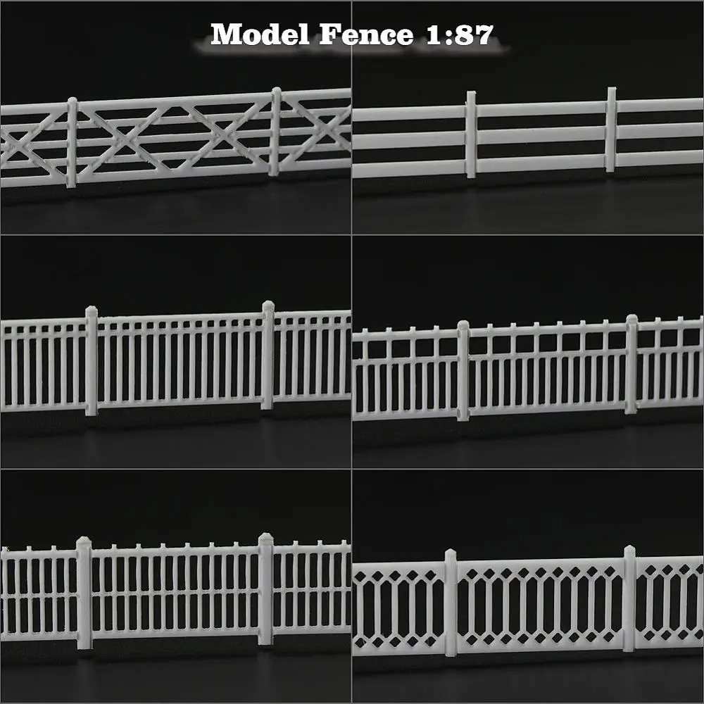 

Evemodel 1 Meter Model Railway White Building Fence Wall 1:87 HO Scale Model Trains Diorama Accessory
