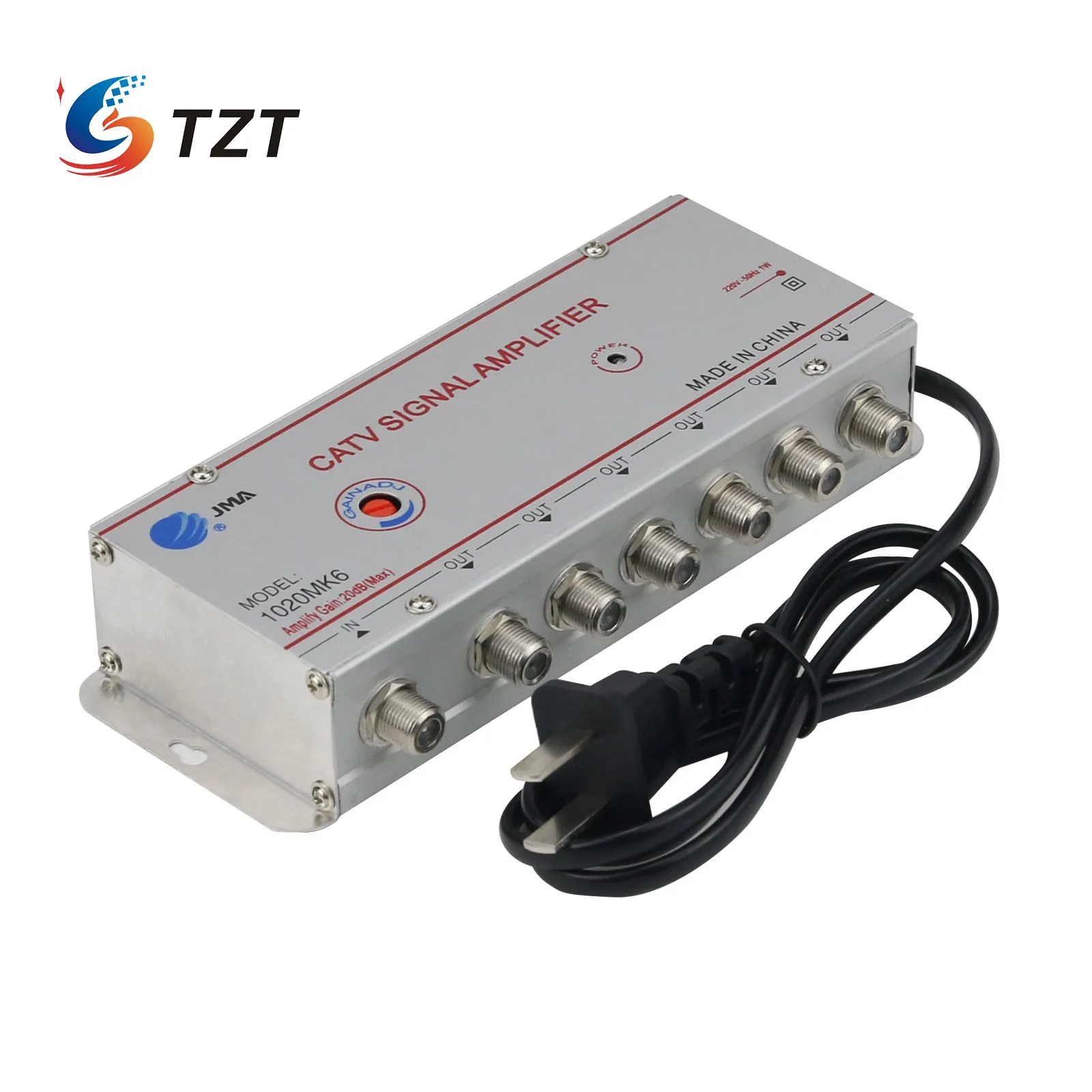 Tzt jma 1020mk6 catvシグナルアンプホームケーブルテレビアンプ1入力6
