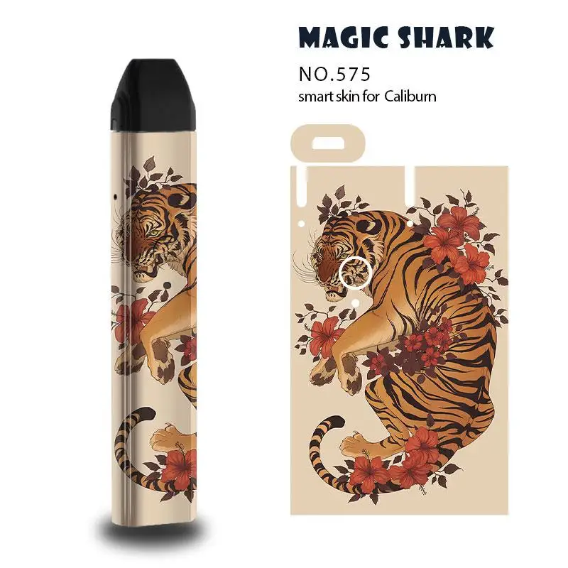 Magic Shark Venum Toroto Flash Man череп пиратский динозавр Тигр чехол для крышки корпуса полная пленка наклейка для Uwell caliborn 566-578 - Цвет: 575