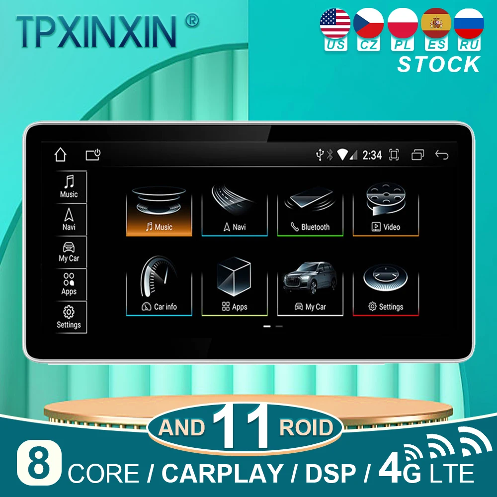 

For Audi Q5L 2018 2019 2020 Android 11 Car Stereo Radio with Screen Tesla Radio Player Car GPS Navigation Head Unit