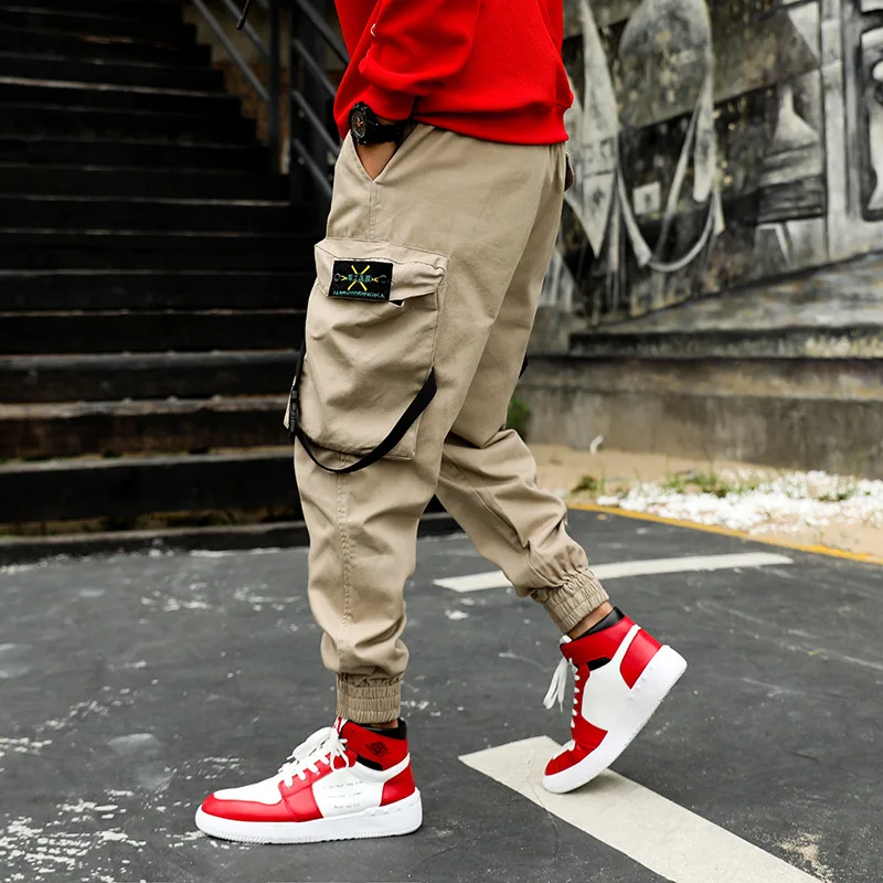

INS Super Fire Pants Men's Korean-style Trend Winter Multi-pockets Bib Overall Men's Popular Brand Beam Leg Casual Pants Harem
