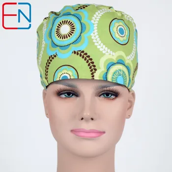 

Hennar NEW Long Hair scrub Cap Nurses caps 100% Cotton lab Cap Skull Cap