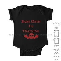 Baby Goth In Training-Kids Newborn Baby Clothes Rompers Cotton Jumpsuits Baby Training Gothic Different Unisex Boy Girls No 1