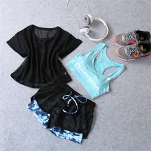 1 комплект/3 шт. Спортивная одежда для спортзала, бега, йоги, комплект, Спортивная рубашка для женщин, спортивный бюстгальтер, штаны для фитнеса, леггинсы, шорты, спортивный костюм, леггинсы для спортзала