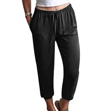 Laamei primavera verano Mujer Pantalones Casual de talla grande Vintage sólido pantalones señoras deportes gimnasio gran oferta monos sueltos Mujer Pantalones