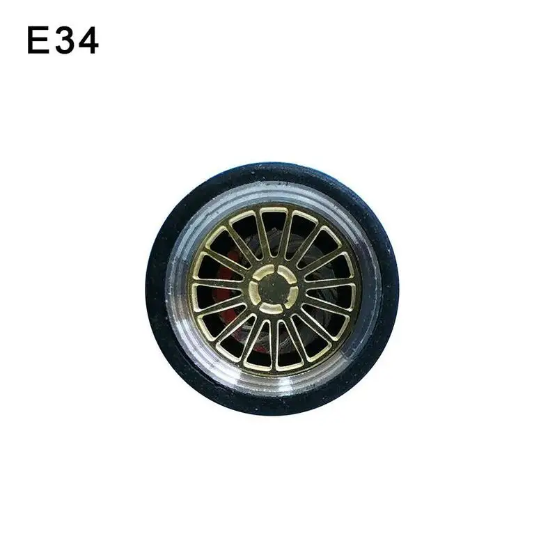 4pcs/set Alloy Wheels Tire Set Axles Vehicle Wheels Retro Thick Tire Modified Alloy Car Refit Wheels For 1/64 Vehicle Car Model - Цвет: G