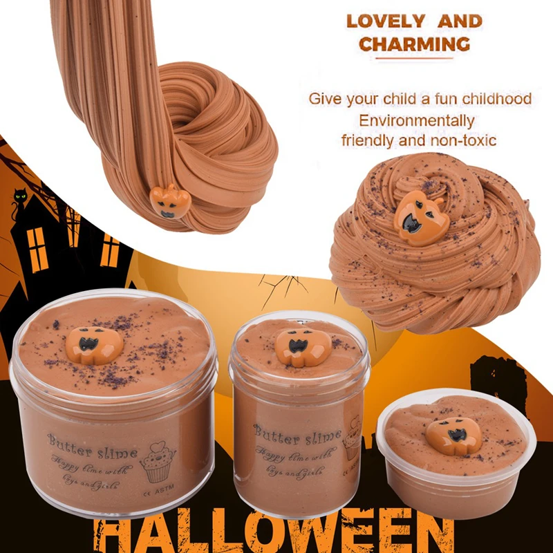 

Decompression Toy Halloween Cloud slime Cotton Mud Soft and Non-Sticky Foaming Mud For Children 60/120/200 ml