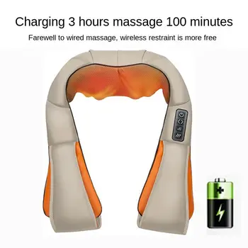 

Electric Shiatsu Back Shoulder Neck Massager Infrared Heated Kneading Waist Massage Shawl Infrared Physiotherapy Vibration Relax