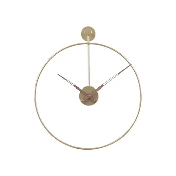 

50cm 20 Inches Retro European Style Wrought Iron Wall Clock Silent Hanging Clock For Home Living Room Decoration - Golden/Black