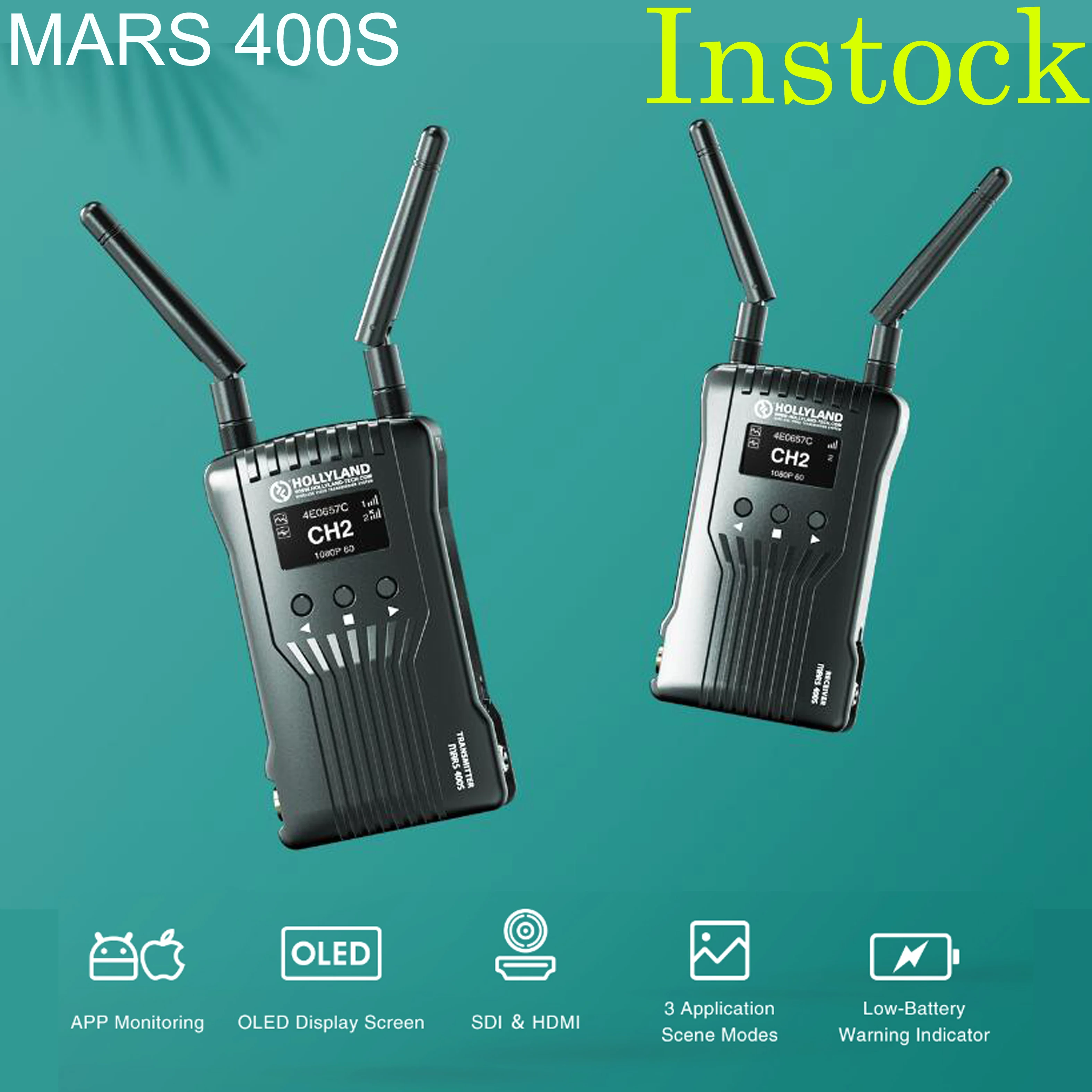 

HOLLYLAND Moma 400S 400FT HDMI SDI 1080P Transmission for Camera Image Wireless HD Video Transmitter Receiver VS Mars 300 300ft